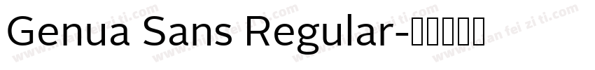 Genua Sans Regular字体转换